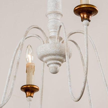 6-Light French Country Candle-Style Chandelier Distressed Home Decor > Lighting > Ceiling Lights > Chandelier TriadCommerceInc