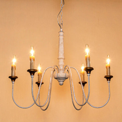 6-Light French Country Candle-Style Chandelier Distressed Home Decor > Lighting > Ceiling Lights > Chandelier TriadCommerceInc