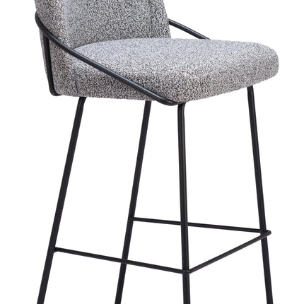 Jambi Barstool (Set of 2) Black & White Barstools TriadCommerceInc   