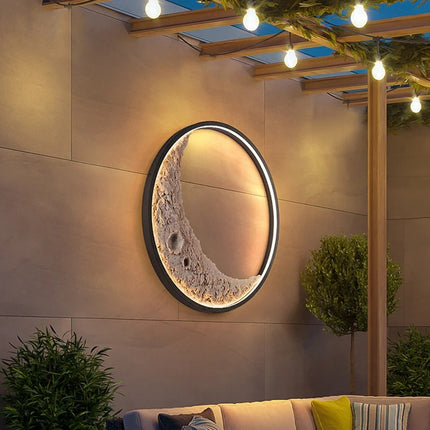 Luna 3D Moon Wall Lamp outdoor wall lighting TriadCommerceInc   