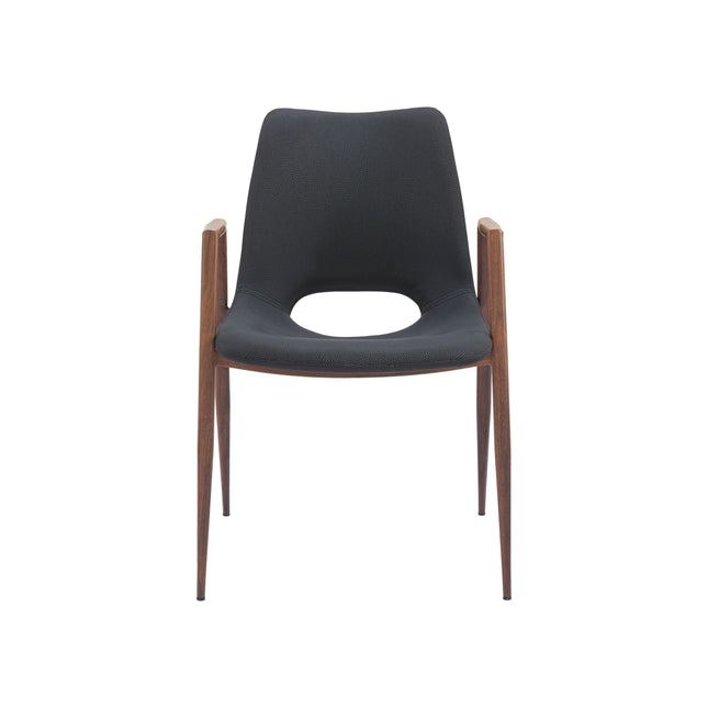 Desi Dining Chair (Set of 2) Black & Walnut Chairs TriadCommerceInc   
