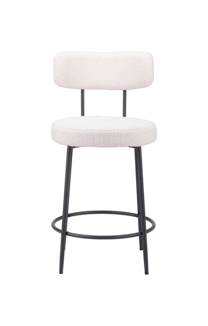 Blanca Counter Stool (Set of 2) Ivory Counter Stools TriadCommerceInc   