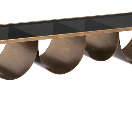 Reed Coffee Table Brass & Black Coffee Tables TriadCommerceInc Default Title  