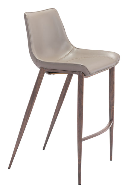 Magnus Barstool (Set of 2) Brown & Walnut Barstools TriadCommerceInc Default Title  