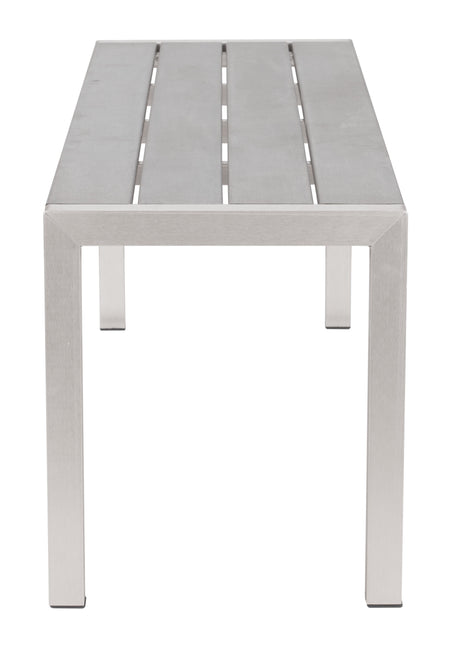 Metropolitan Double Bench Gray & Silver Seating TriadCommerceInc   
