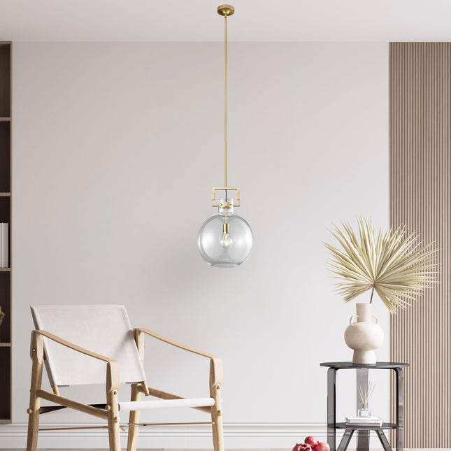 Atlas Crystal & Gold LED 1 Light Pendant Home Decor > Lighting > Ceiling Lights > Pendant Lights TriadCommerceInc