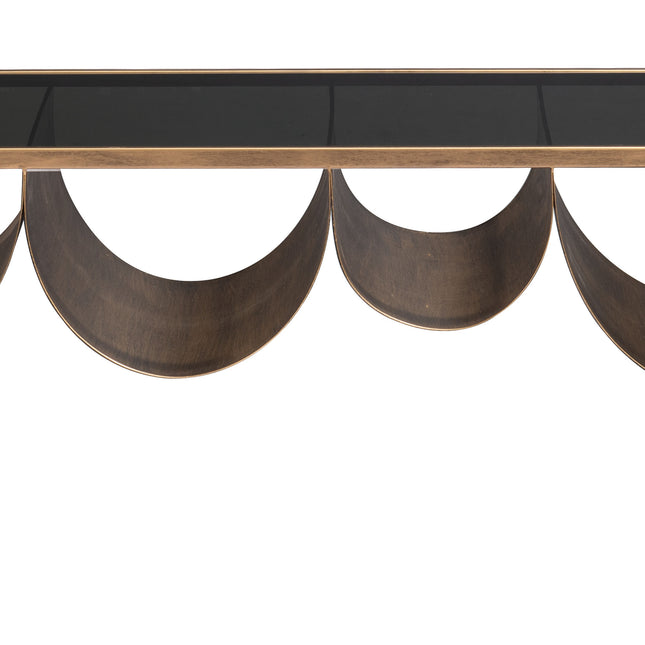 Reed Coffee Table Brass & Black Coffee Tables TriadCommerceInc   