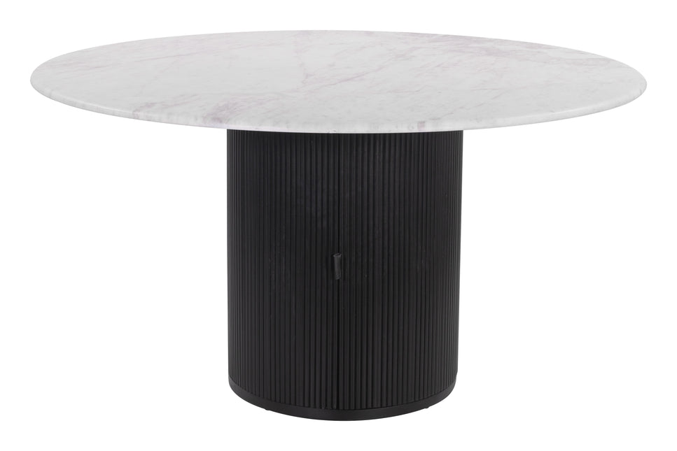 Izola Dining Table White & Black Tables TriadCommerceInc   