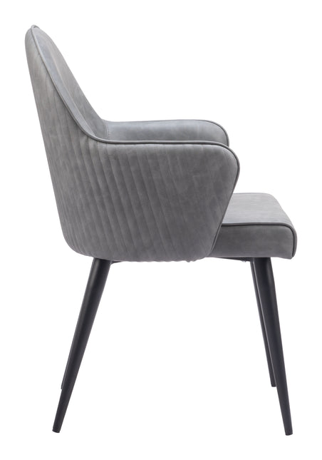 Silloth Dining Chair Gray Chairs TriadCommerceInc   