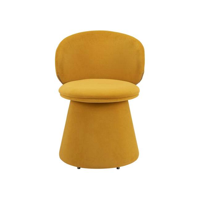 Oblic Swivel Dining Chair Orange Chairs TriadCommerceInc   