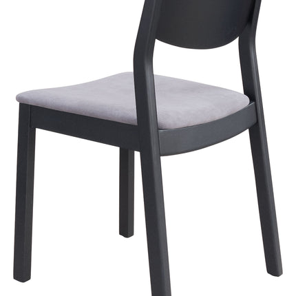 Desdamona Dining Chair (Set of 2) Gray & Black Chairs TriadCommerceInc   