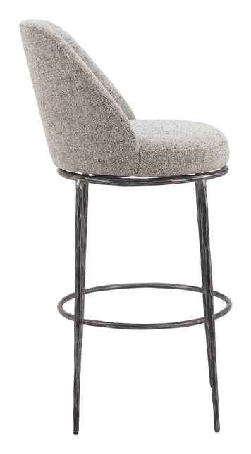 Nordhavn Swivel Barstool Gray Barstools TriadCommerceInc   