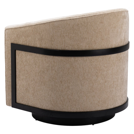 Hanko Swivel Chair Golden Beige Chairs TriadCommerceInc   