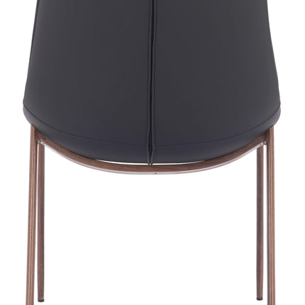 Magnus Dining Chair (Set of 2) Black & Walnut Chairs TriadCommerceInc   