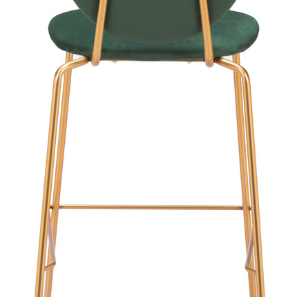 Odessa Barstool (Set of 2) Green & Gold Barstools TriadCommerceInc   
