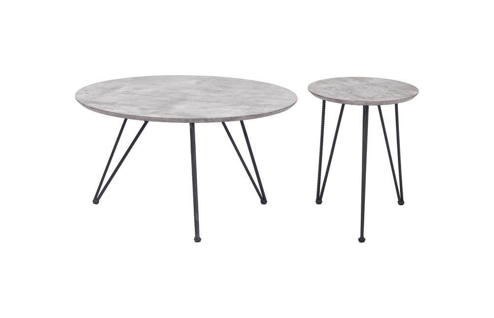 Kerris Coffee Table Set (2-Piece) Gray & Black Coffee Tables TriadCommerceInc   