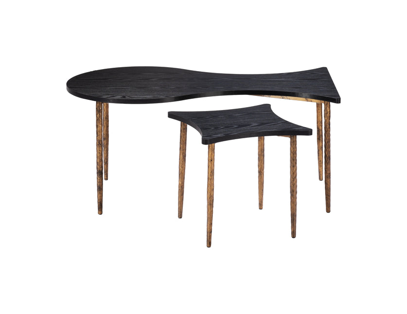 Norden Coffee Table Set (2-Piece) Black & Bronze Coffee Tables TriadCommerceInc   