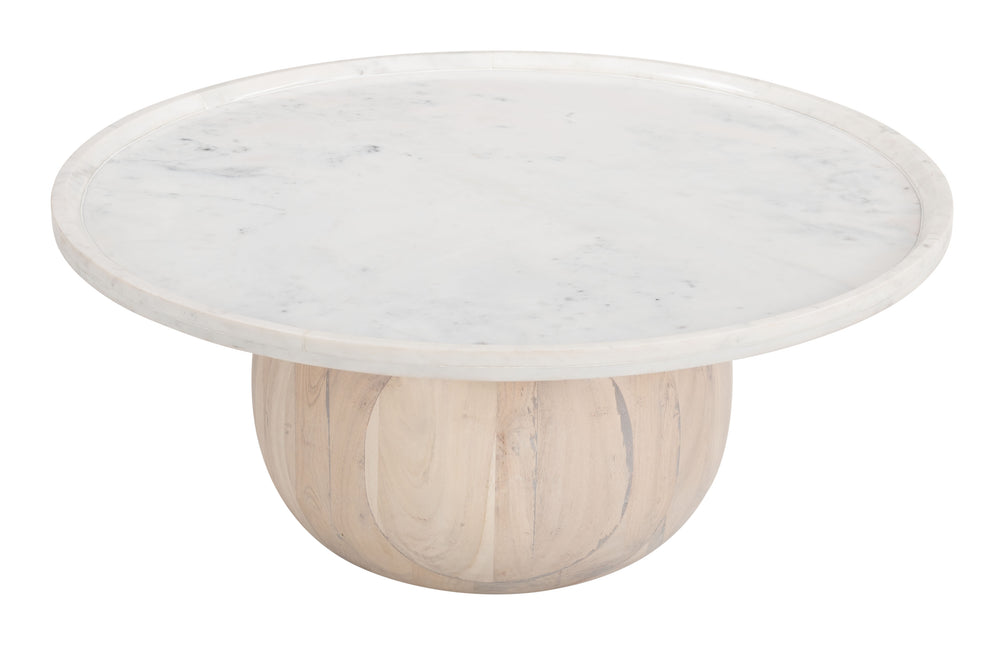 Savona Coffee Table White & Natural Coffee Tables TriadCommerceInc   