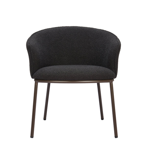 Essen Dining Chair Black & Bronze Chairs TriadCommerceInc   