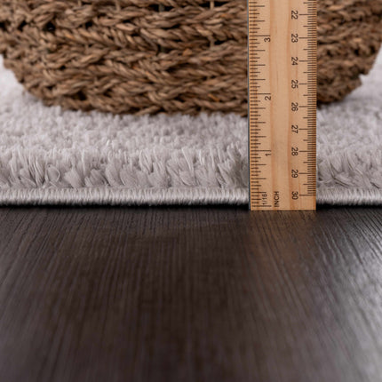 Judy Solid Gray Washable Shag Rug Rugs TriadCommerceInc