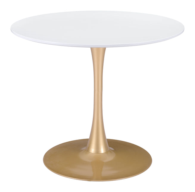 Opus Dining Table White & Gold Tables TriadCommerceInc Default Title  