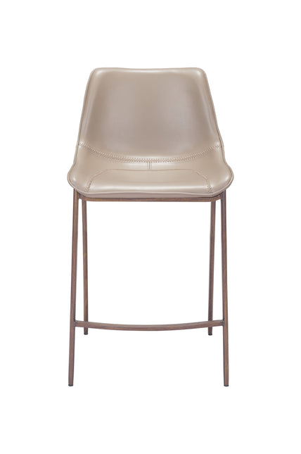 Magnus Counter Stool (Set of 2) Brown & Walnut Counter Stools TriadCommerceInc   