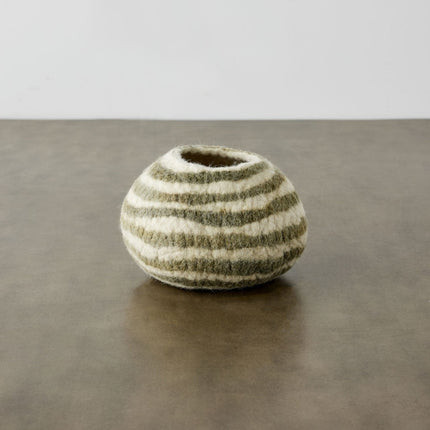 Olive Green Pathways Decorative Wool Ukhamba Bowl Baskets & Vessels TriadCommerceInc