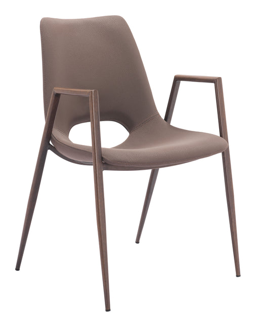 Desi Dining Chair (Set of 2) Brown & Walnut Chairs TriadCommerceInc Default Title  