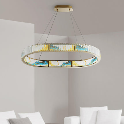 Boeseman's Colorful Chandelier - 1 Tier, Squoval Chandeliers TriadCommerceInc   