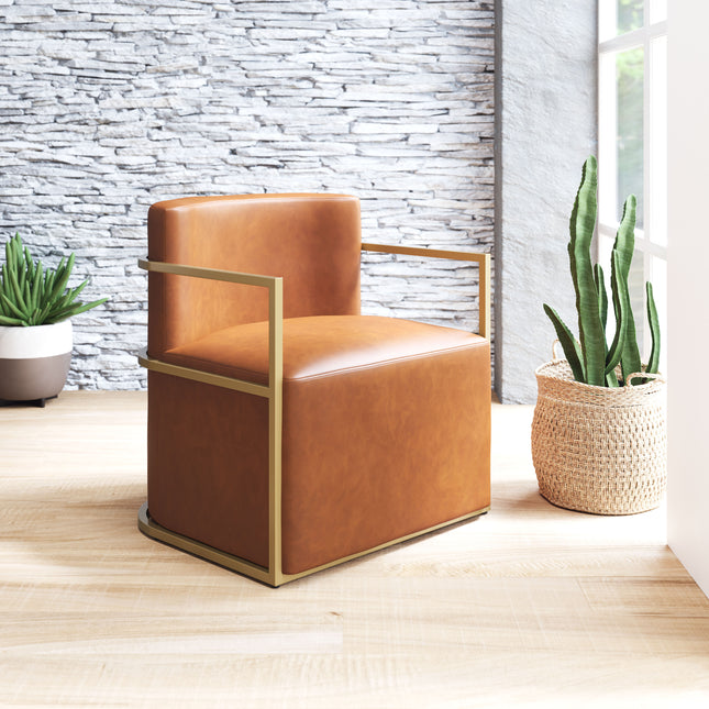 Xander Accent Chair Brown Chairs TriadCommerceInc   
