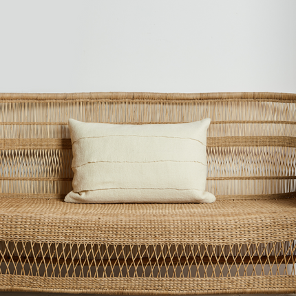 Layered Hand-Felted Merino Wool Throw Pillow Pillows TriadCommerceInc Lumbar Ivory Cover ONLY