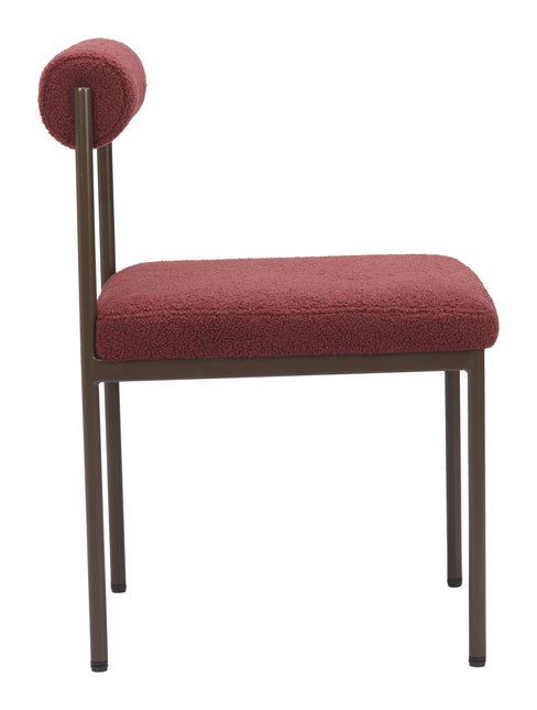 Livorno Dining Chair Red & Bronze Chairs TriadCommerceInc   