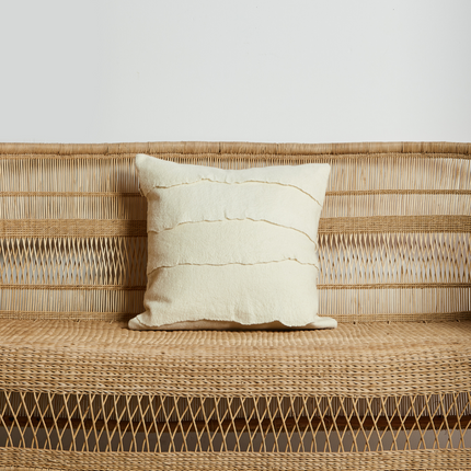 Layered Hand-Felted Merino Wool Throw Pillow Pillows TriadCommerceInc Square Ivory Cover ONLY