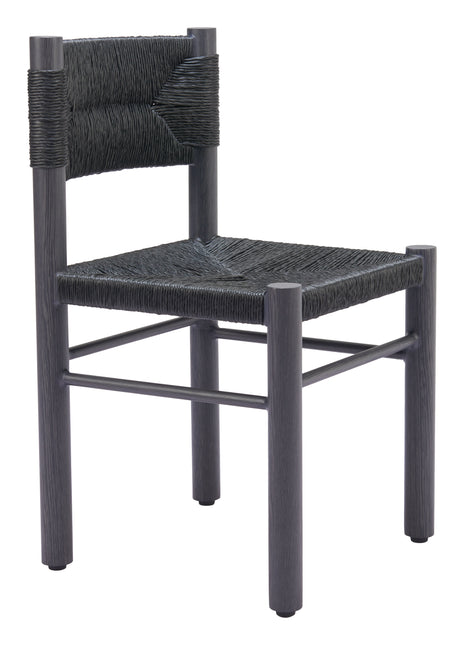 Iska Dining Chair (Set of 2) Black Seating TriadCommerceInc Default Title  