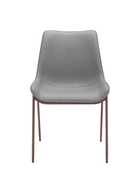 Magnus Dining Chair (Set of 2) Slate Gray & Walnut Chairs TriadCommerceInc   