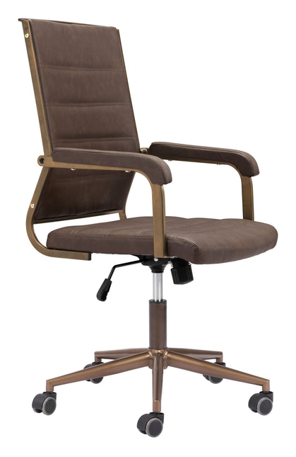 Auction Office Chair Espresso Chairs TriadCommerceInc   