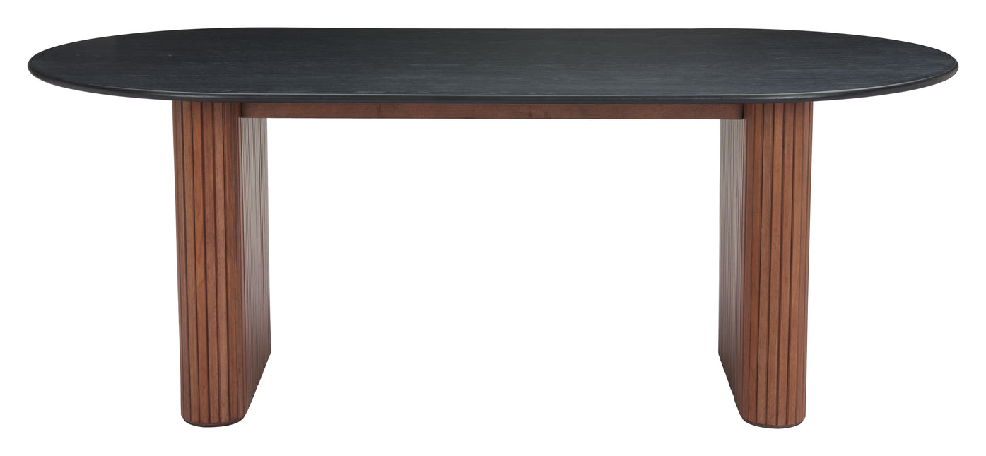 Lassig Dining Table Black & Walnut Tables TriadCommerceInc   