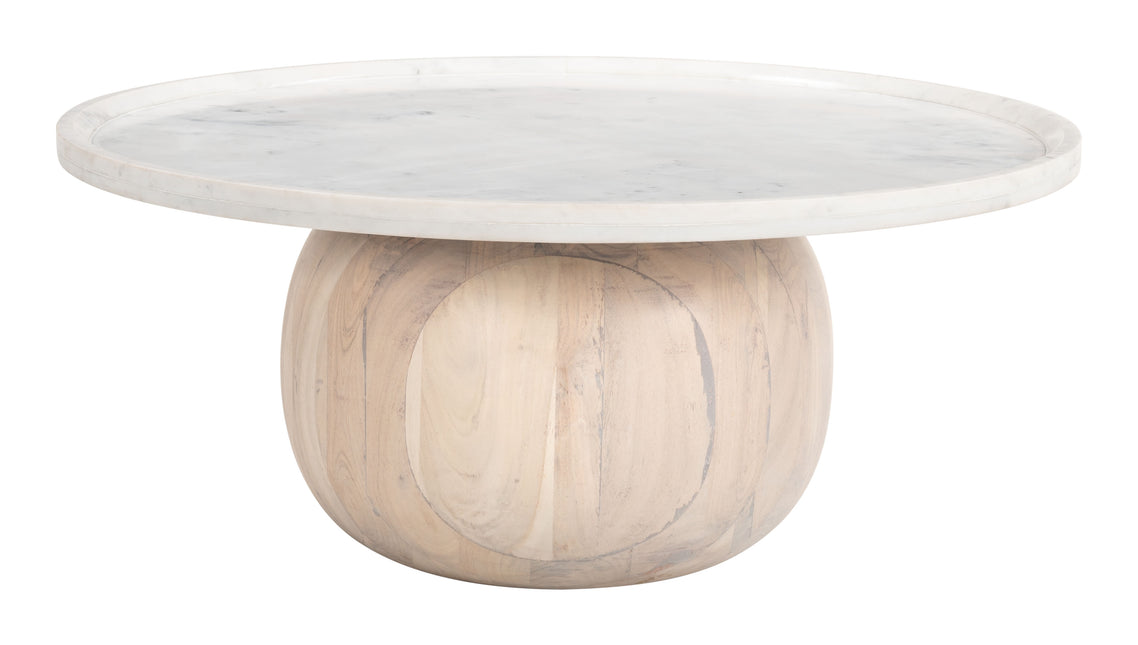 Savona Coffee Table White & Natural Coffee Tables TriadCommerceInc Default Title  