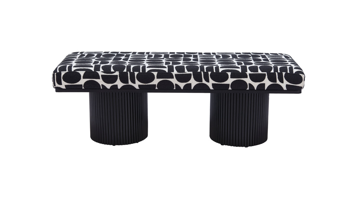 Botoia Bench Black & White Benches TriadCommerceInc   