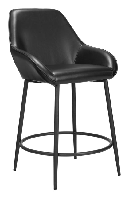 Vila Counter Stool (Set of 2) Black Counter Stools TriadCommerceInc Default Title  