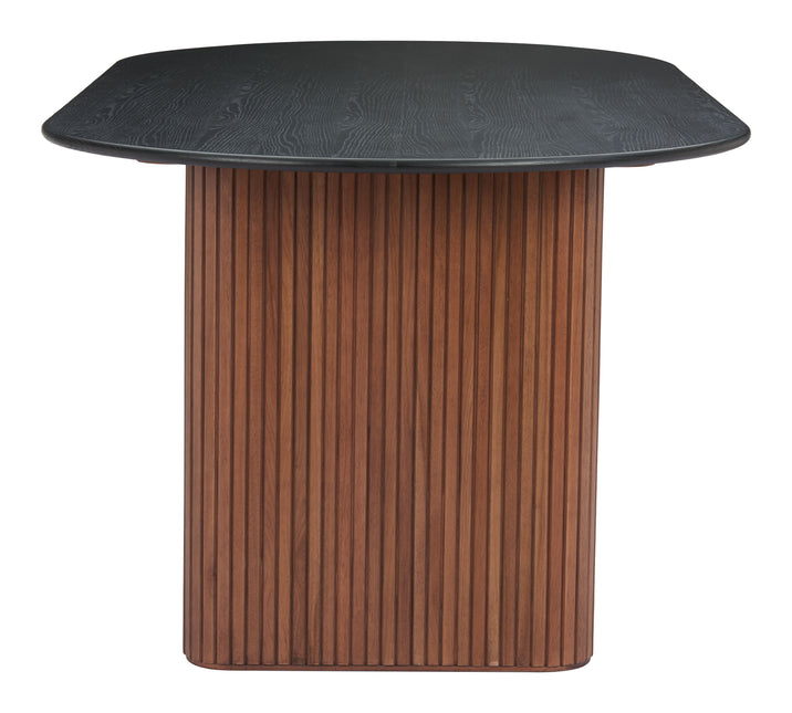 Lassig Dining Table Black & Walnut Tables TriadCommerceInc   