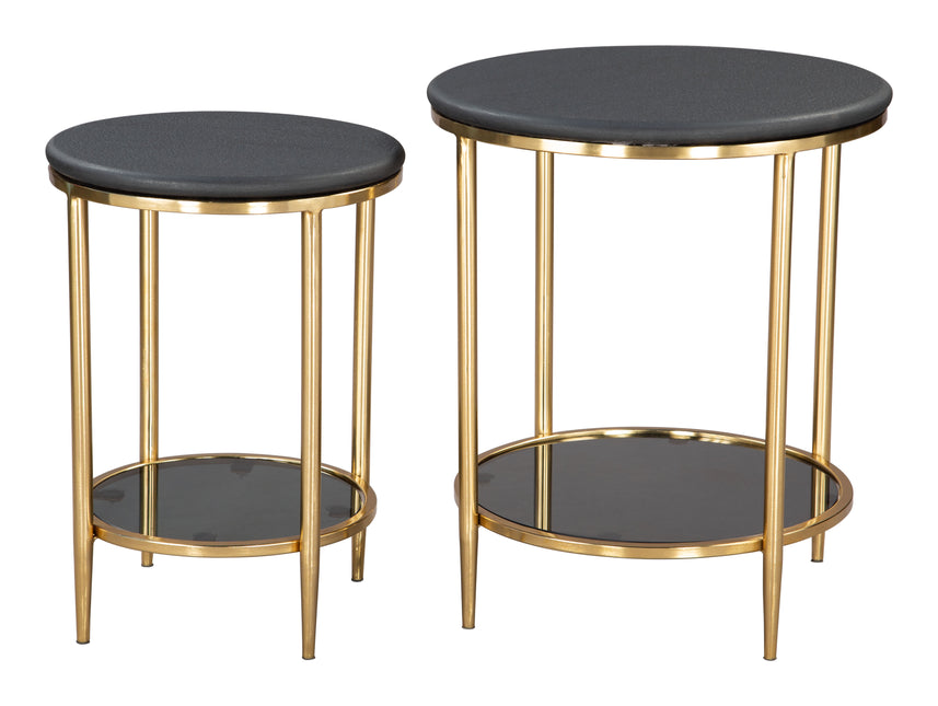 Koper Coffee Table Set (2-Piece) Black Coffee Tables TriadCommerceInc Default Title  