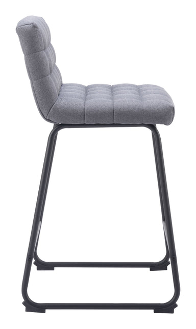 Pago Counter Stool (Set of 2) Gray Counter Stools TriadCommerceInc   