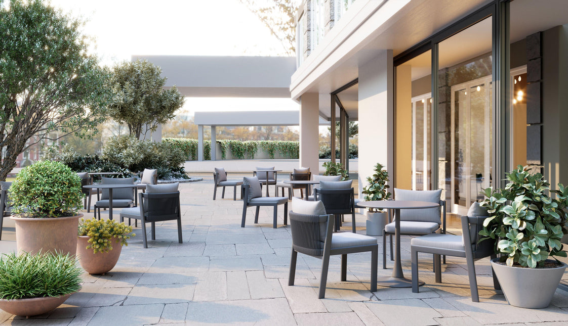 Soleil Dining Table Gray Tables TriadCommerceInc   