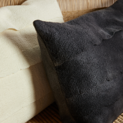 Layered Hand-Felted Merino Wool Throw Pillow Pillows TriadCommerceInc