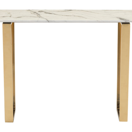 Atlas Console Table White & Gold Console Tables TriadCommerceInc   