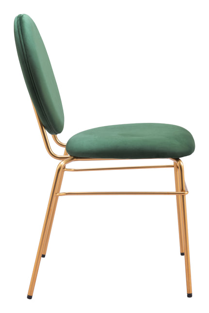 Odessa Dining Chair (Set of 2) Green & Gold Chairs TriadCommerceInc   