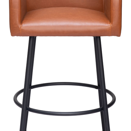 Horbat Barstool (Set of 2) Brown Barstools TriadCommerceInc   