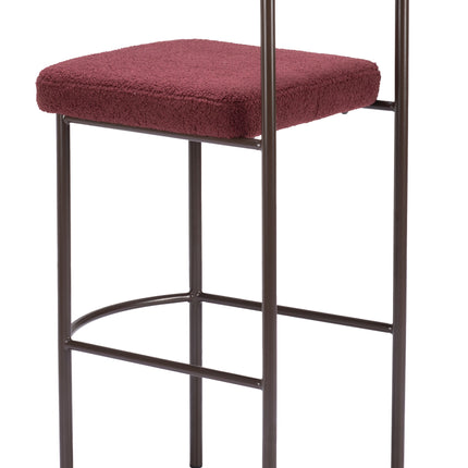 Livorno Barstool (Set of 2) Red & Bronze Barstools TriadCommerceInc   