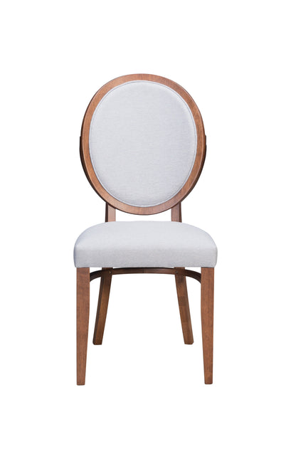 Regents Dining Chair (Set of 2) Walnut & Light Gray Chairs TriadCommerceInc   